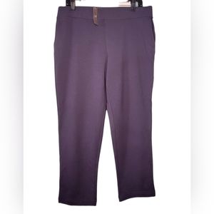J Jill Pure Jill French Terry Pants Slim Leg Women's Size Medium Dark Gray